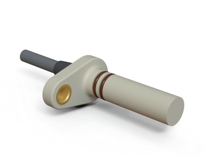 A debris sensor made from Teflon for specialized chemical compatibility